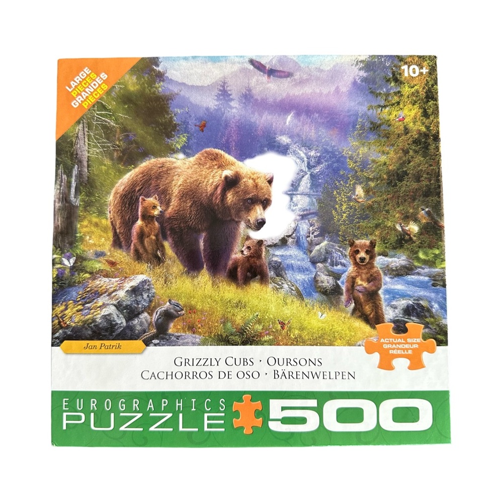 Eurographics Grizzly Cubs Puzzle - 500 Pieces